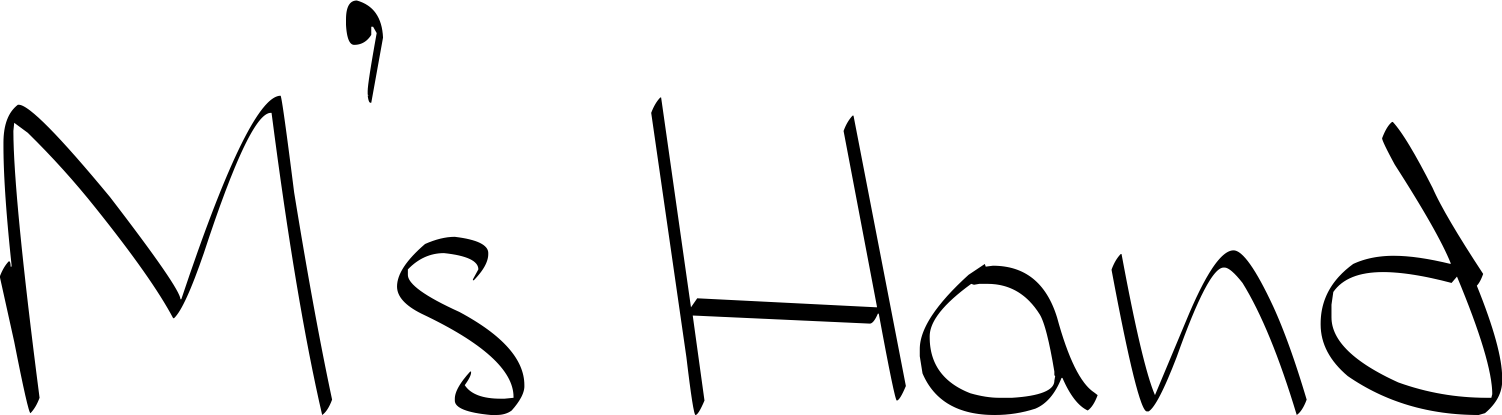 M's Hand Font - Font (1502x415)