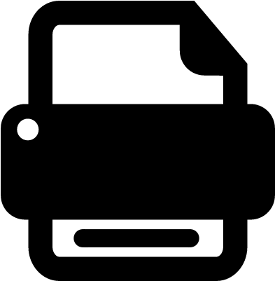 Print Button Vector - Print Button Black Png (400x400)