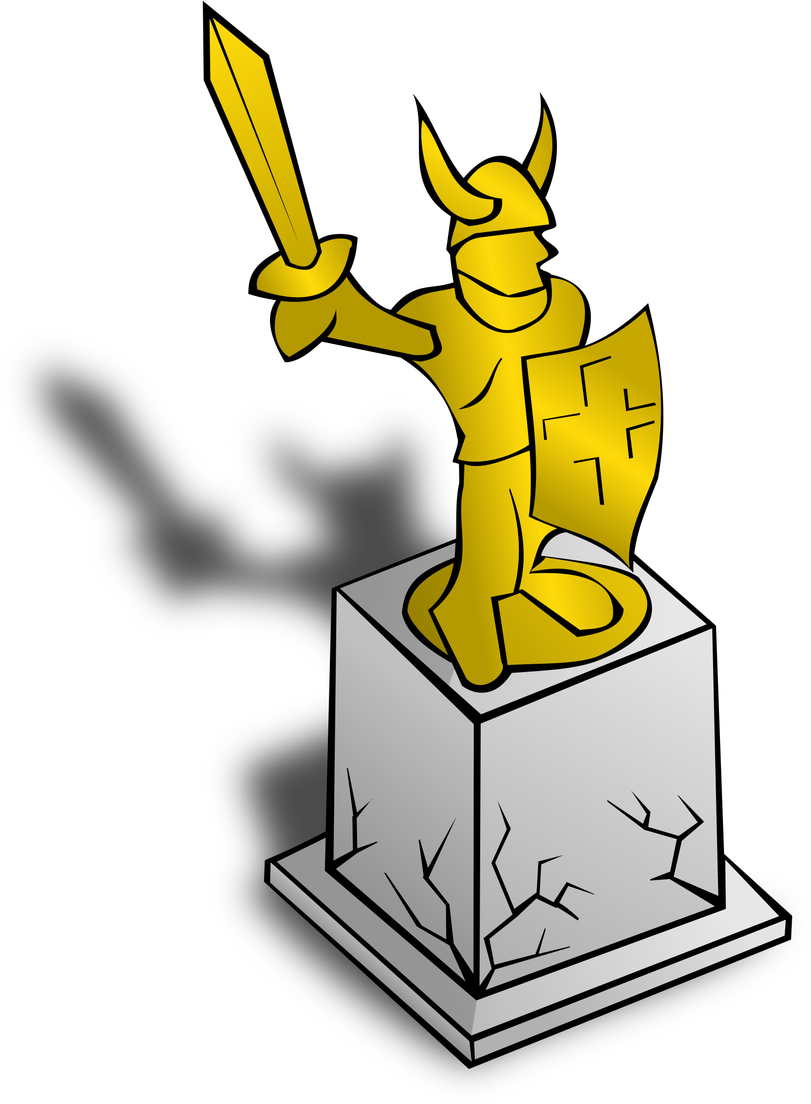 Map Symbols - Statue Clip Art (2400x2400)