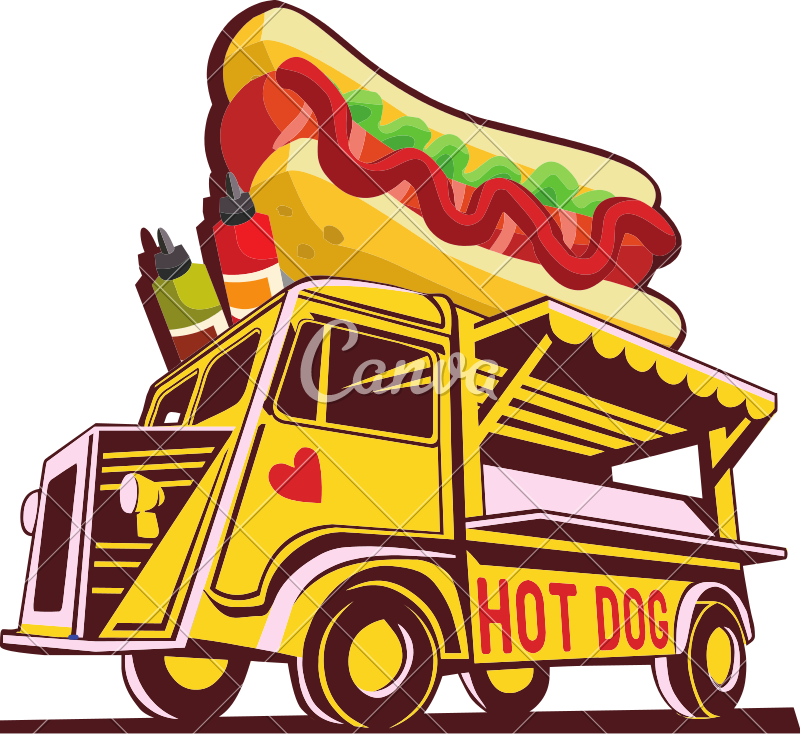 Food Truck Hotdog - Hot Dog Food Truck Logo (800x735)