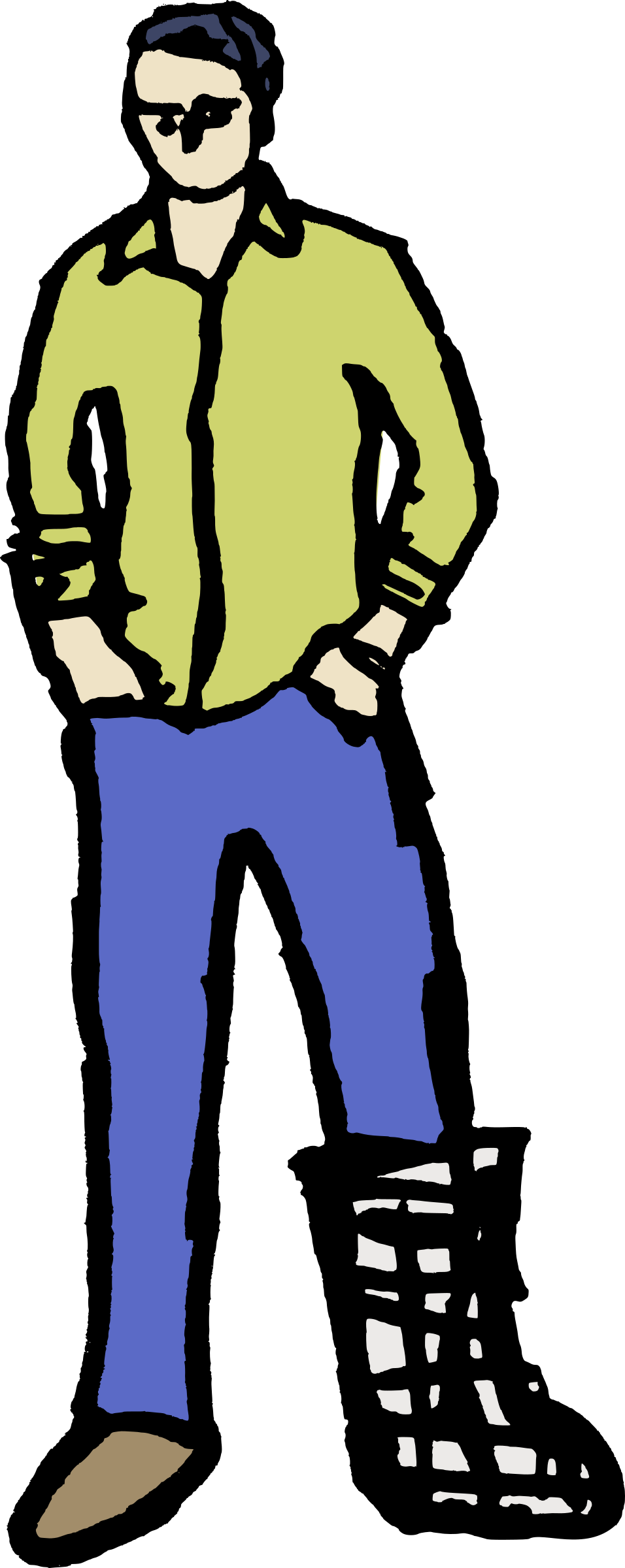 Man In A Cast - Portable Network Graphics (956x2400)