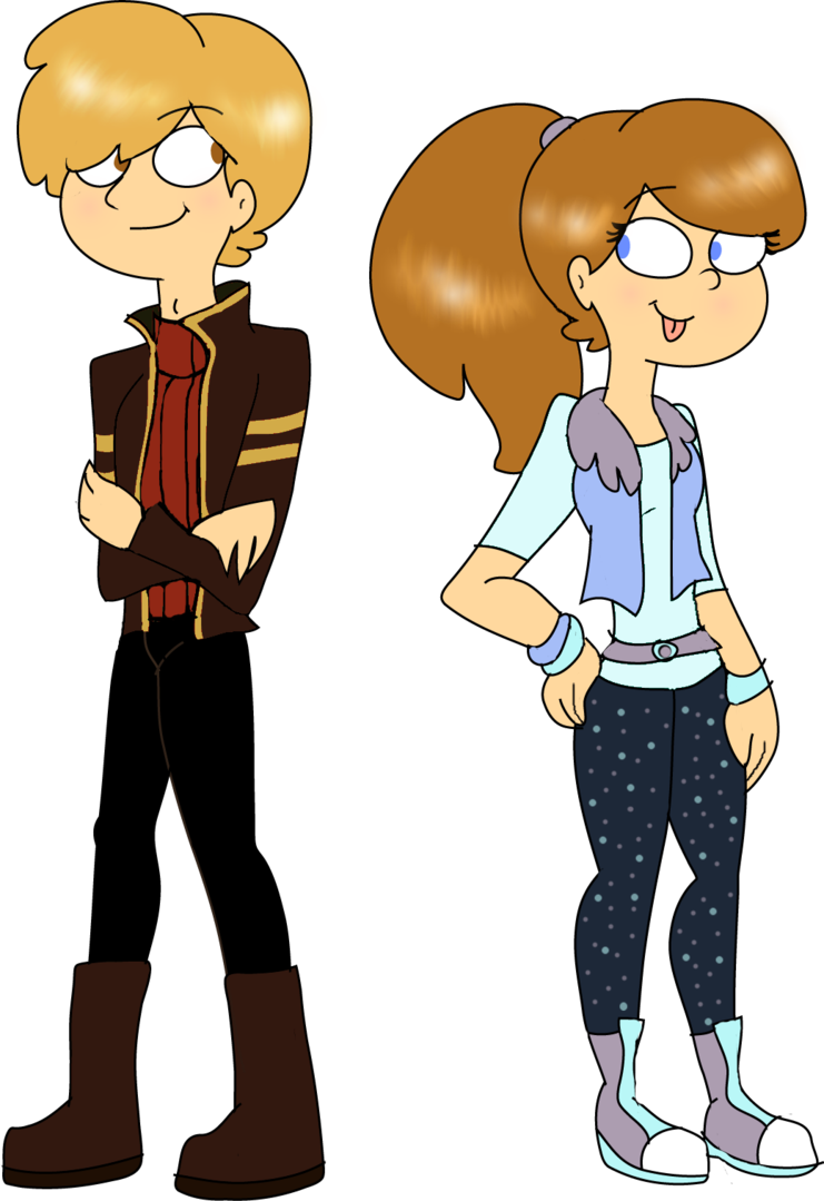 Dipifica Twins - Cartoon (741x1079)