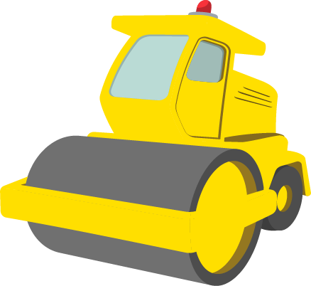 Soil Compactor - Road Roller Clip Art (438x402)
