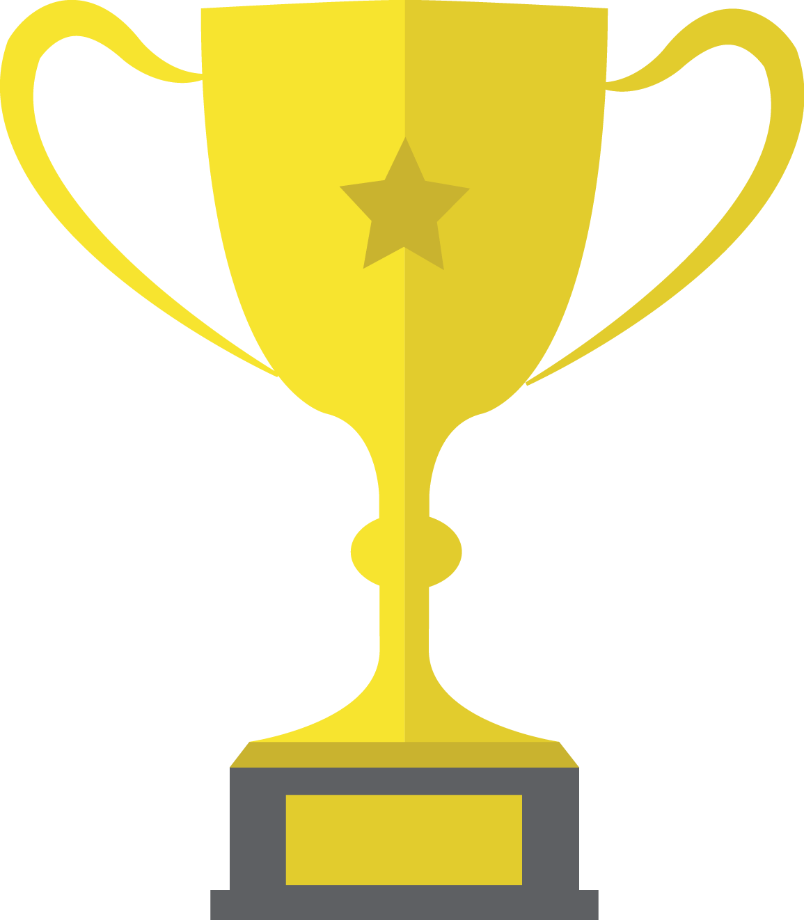 Vector Flat Golden Trophy - Trophy Flat Vector Transparent (1155x1322)