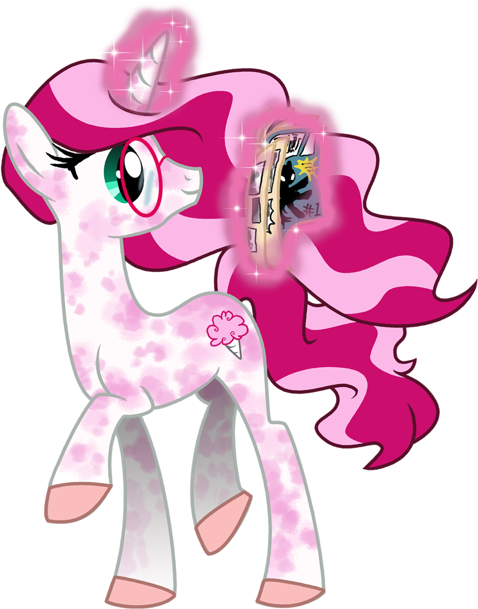 Commission-oc Vector, Nerdy Cupcake By Lostinthetrees - Cartoon (1024x1284)