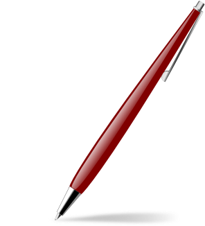 Red Glossy Pen - Calligraphy (512x325)