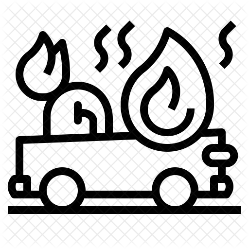 Car On Fire Icon - Fire (512x512)