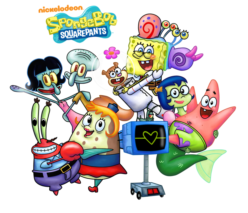 Full Resolution - Spongebob Squarepants And Friends (900x770)