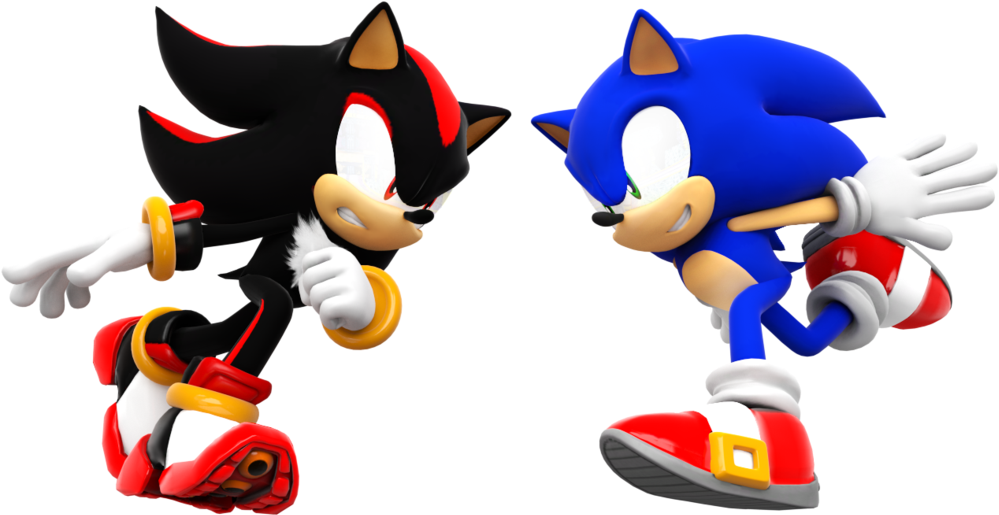 Reversed Clipart Kid Shadow - 3d Sonic Vs Shadow (1024x551)