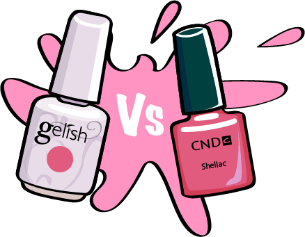 Gelish Gel Vs Cnd Shellac - Gel Vs Shellac (438x341)