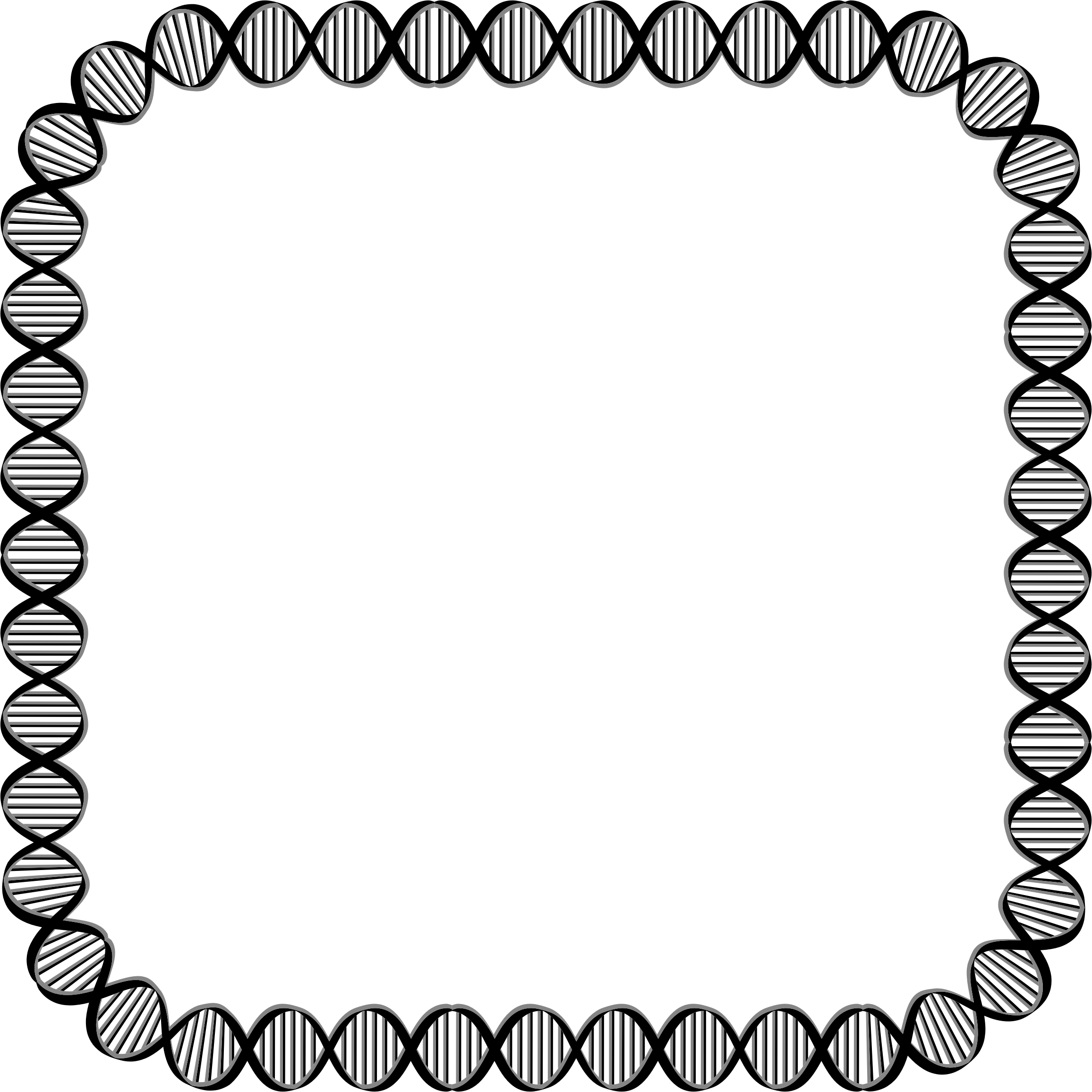 Rounded Square - Dna Border Clipart (2312x2312)