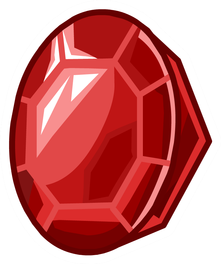 Round Ruby Icon - Club Penguin Ruby Pin (892x892)