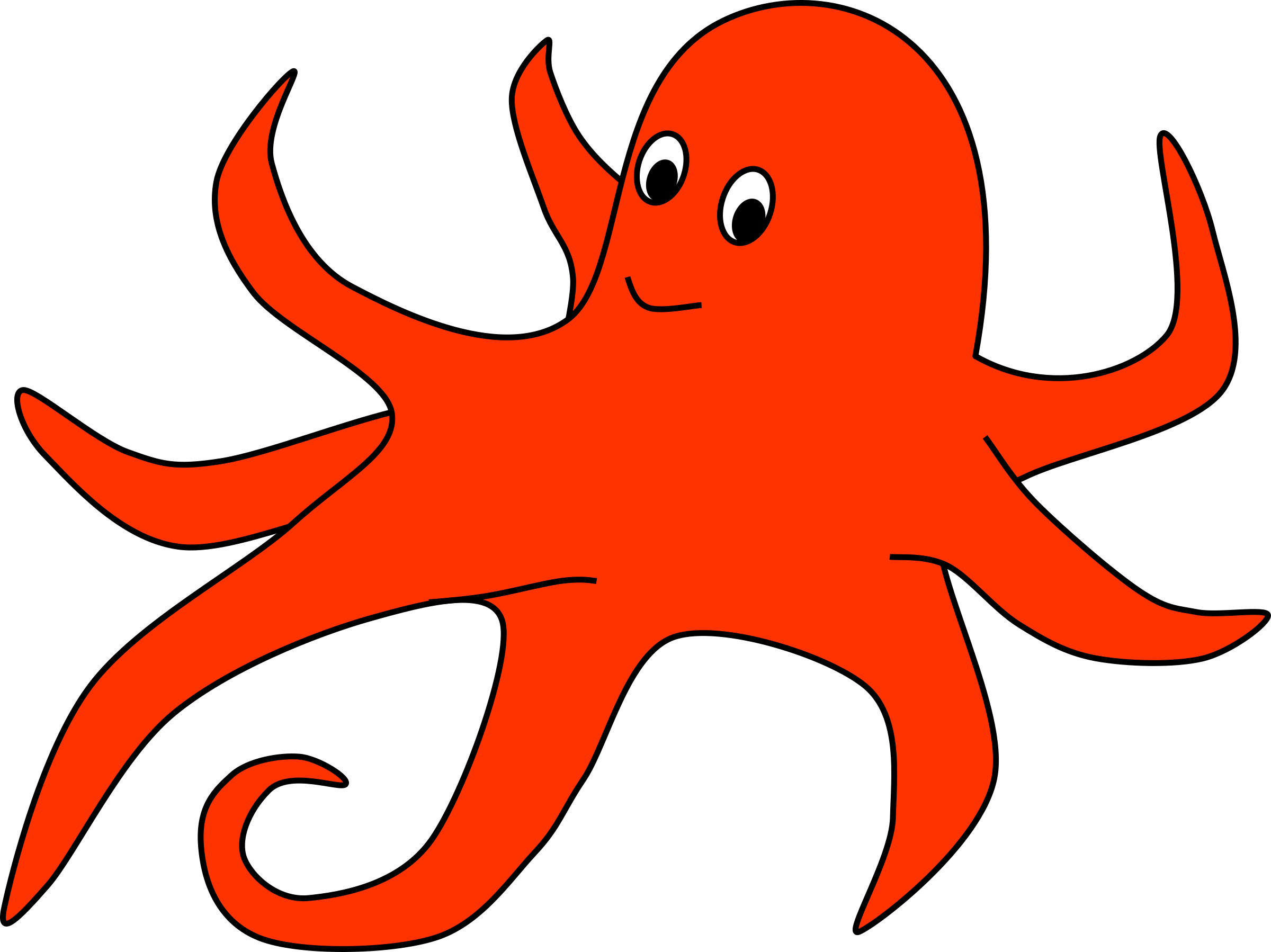 Orange Octopus (2400x1798)