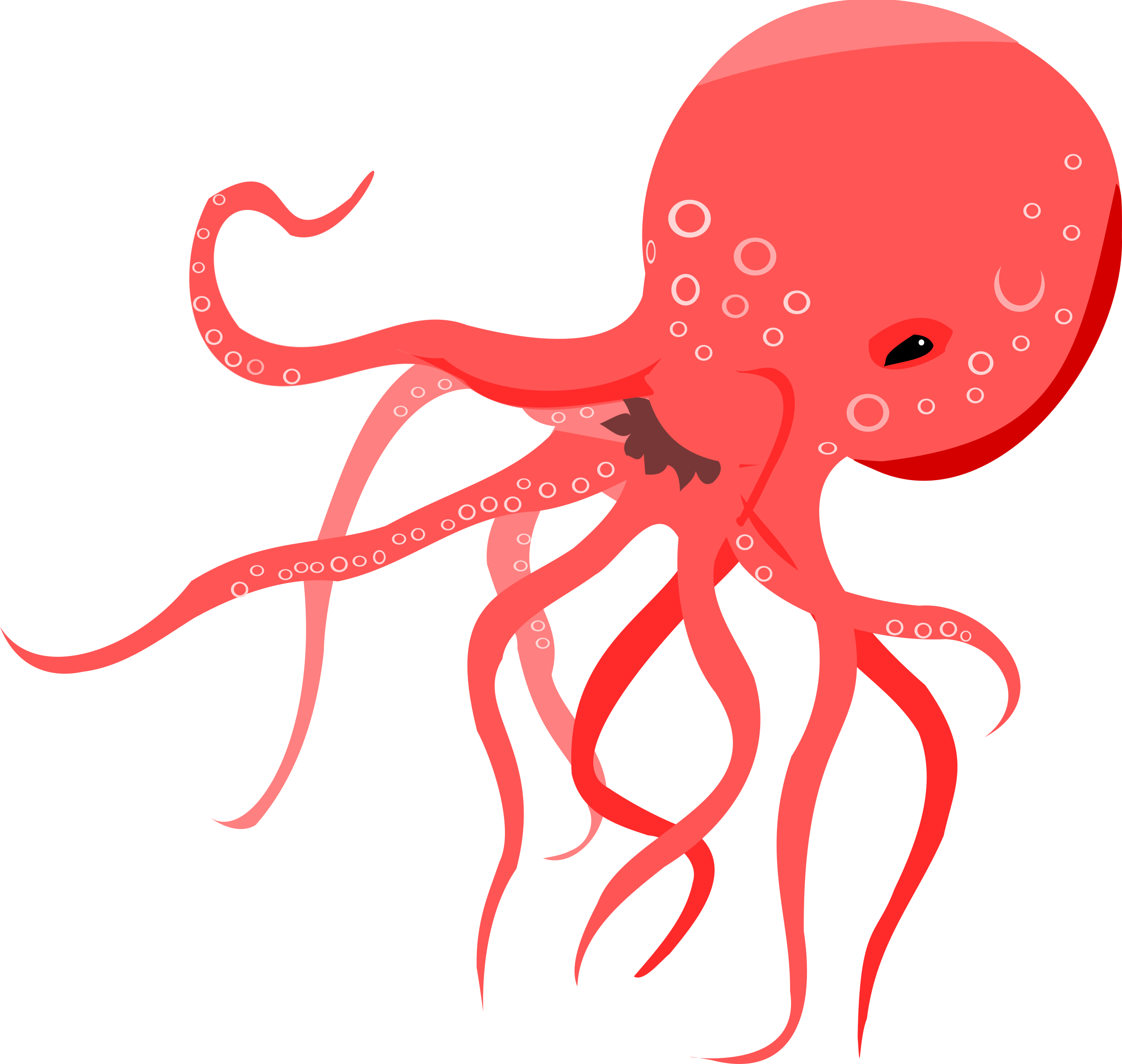 Octopus Clipart - Octopus Cartoon (2400x2276)