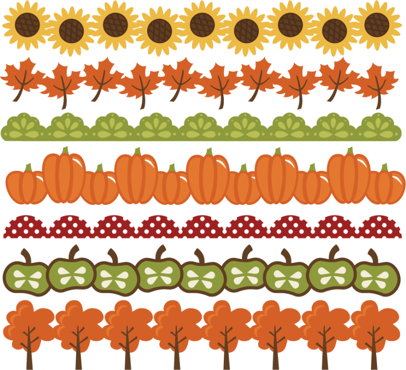 Large Fall-borders - Cute Fall Border Clipart (800x728)