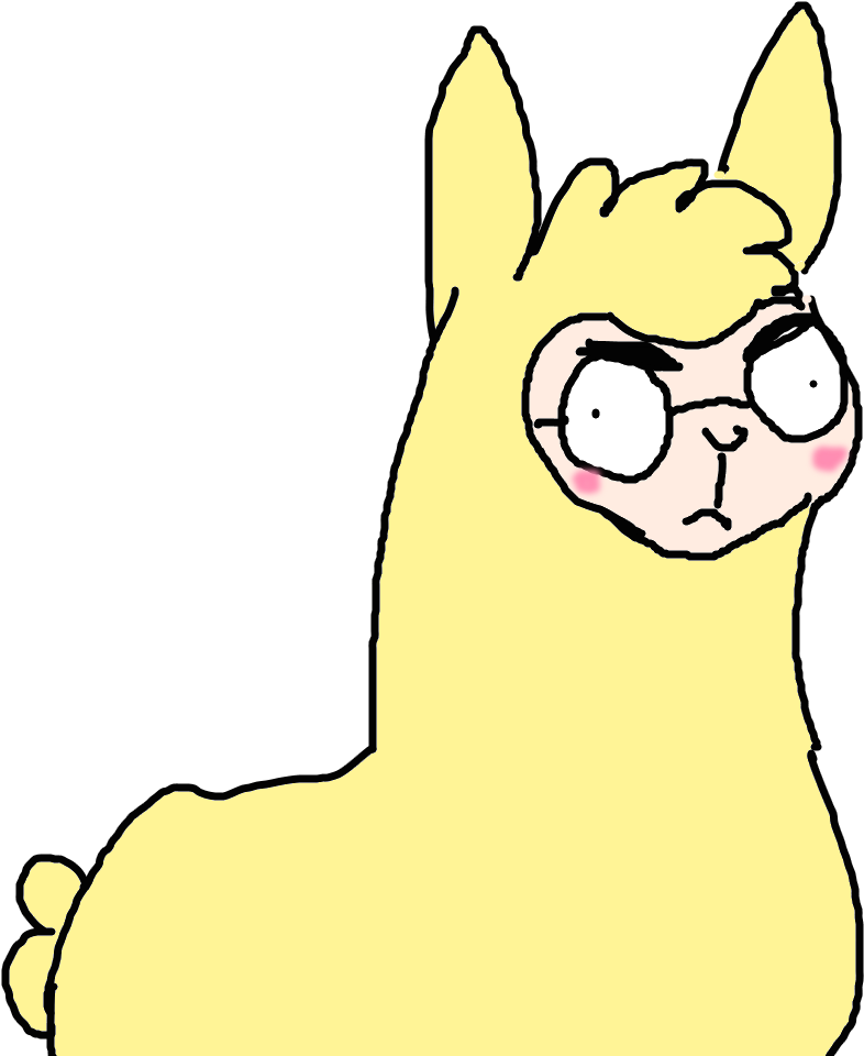 Drawn Alpaca Fursona - Drawing (1350x1020)