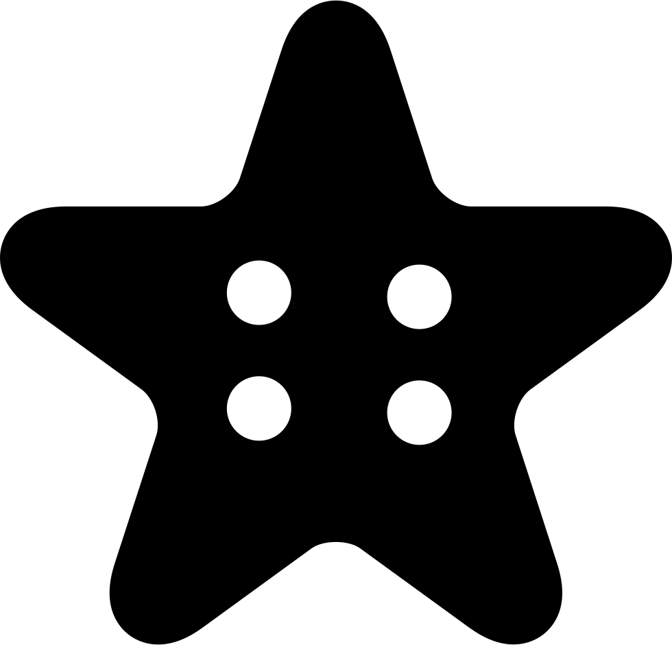 Clothes Button Png - Star Button Svg (980x940)