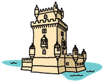 Belém Tower - Cartoon (439x399)
