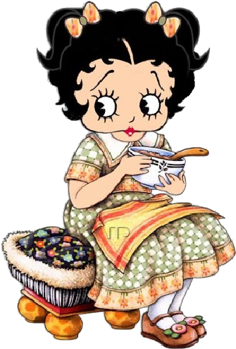 Baby Boop Baby Eating Breakfast - Betty Boop Eating (500x500)