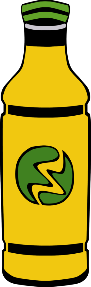 Orange Juice Bottle Vector Clip Art - Clip Art Sports Drink (300x938)