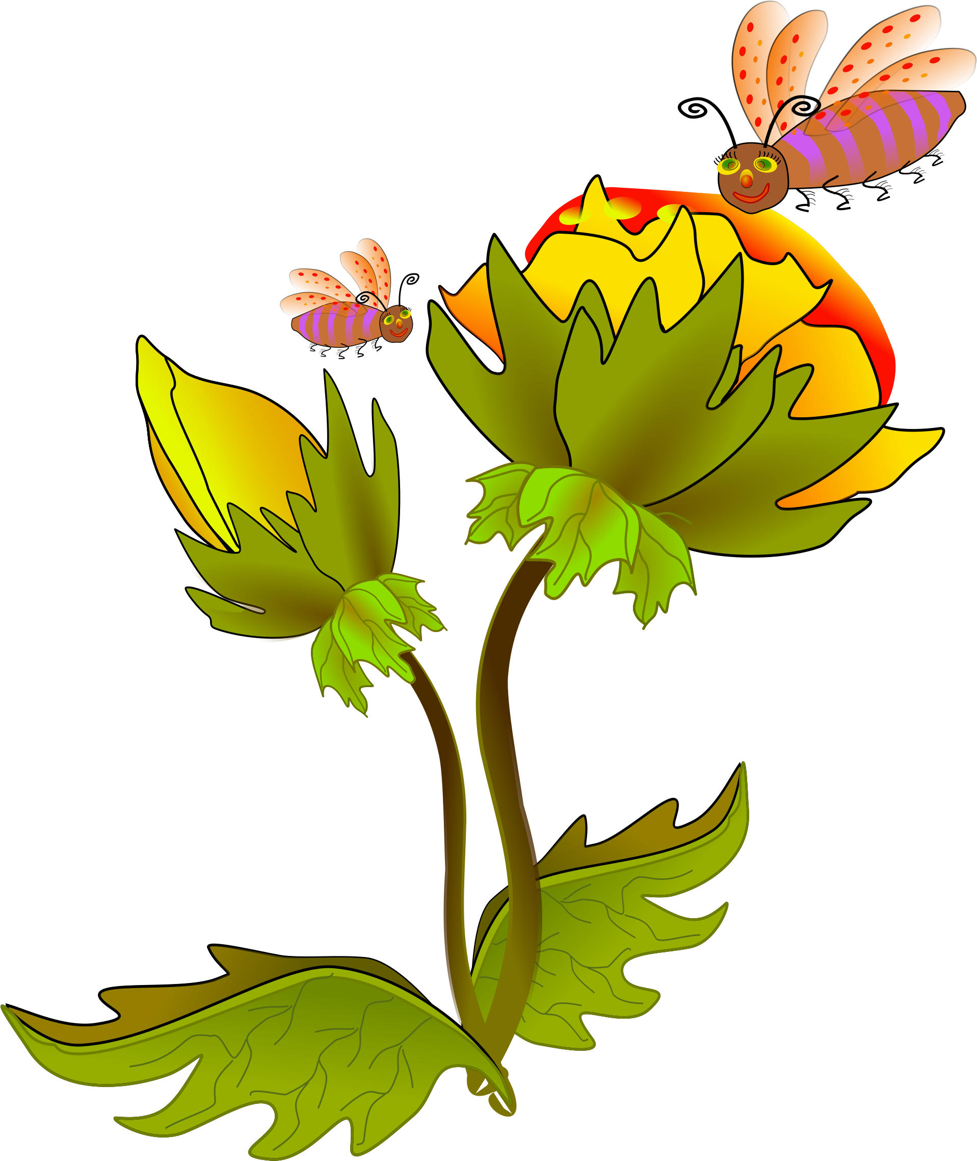 Big Image - Queen Bee Clip Art (1992x2400)