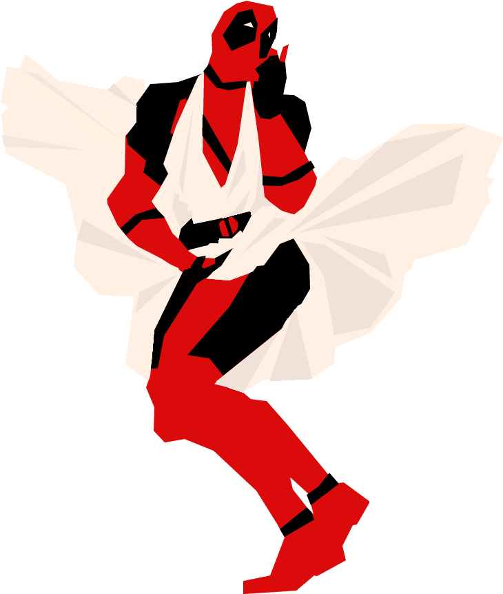 No Caption Provided - Art Deco Deadpool (821x974)
