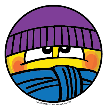Blue Cold Face Clipart - Cold Smiley Face (375x375)