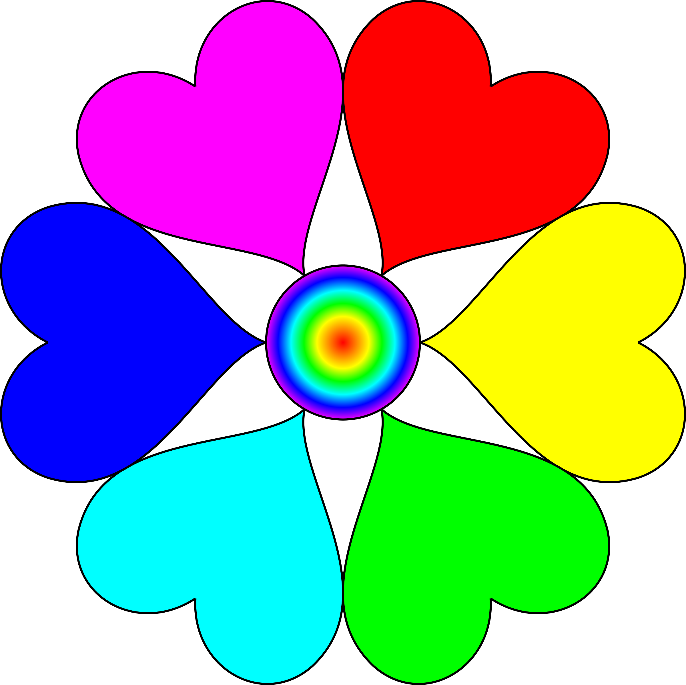 Big Image - Heart In Different Colours (2400x2394)