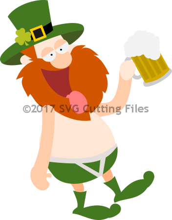 #pp-3087 Drunk Leprechaun - Scalable Vector Graphics (352x450)