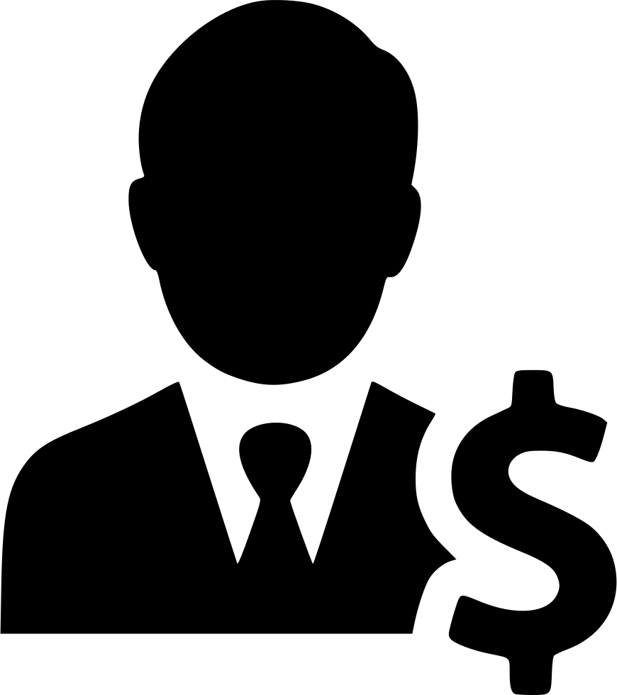 Dollar Business Man Businessman Earnings Comments - Butterfly Silhouette Transparent Png (870x980)
