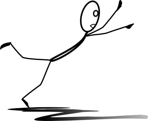 Animated Person Falling Clipart - Stick Man Falling Down (600x490)