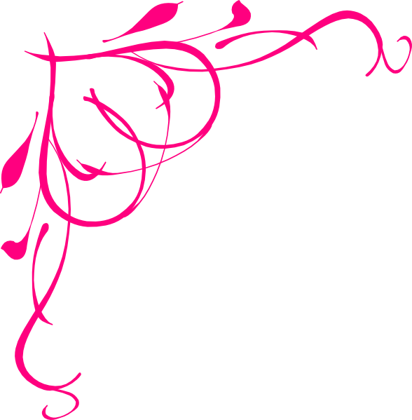 Pink Wedding Borders (588x599)