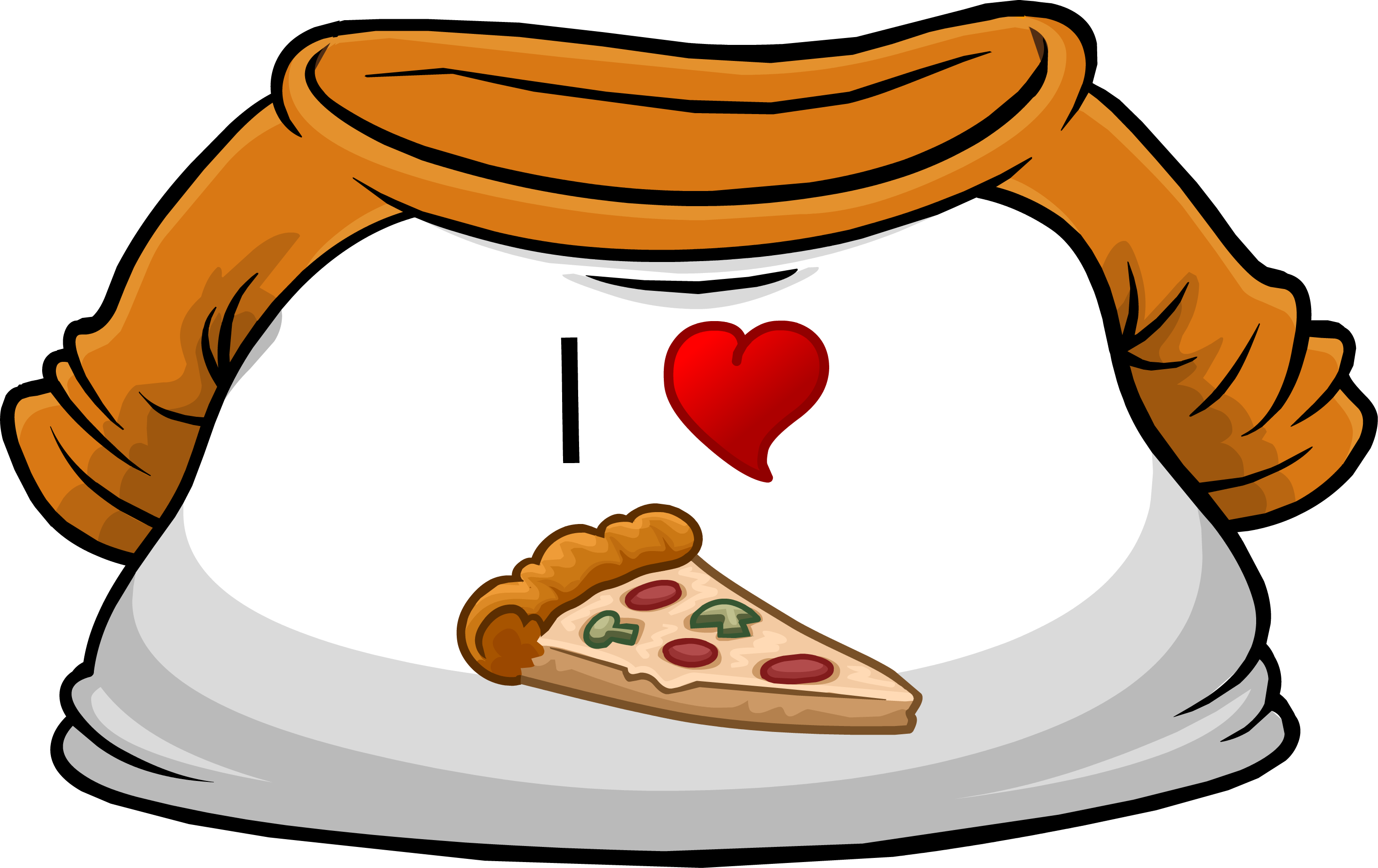 I Heart Pizza T-shirt - Club Penguin Pizza Shirt (3008x1895)