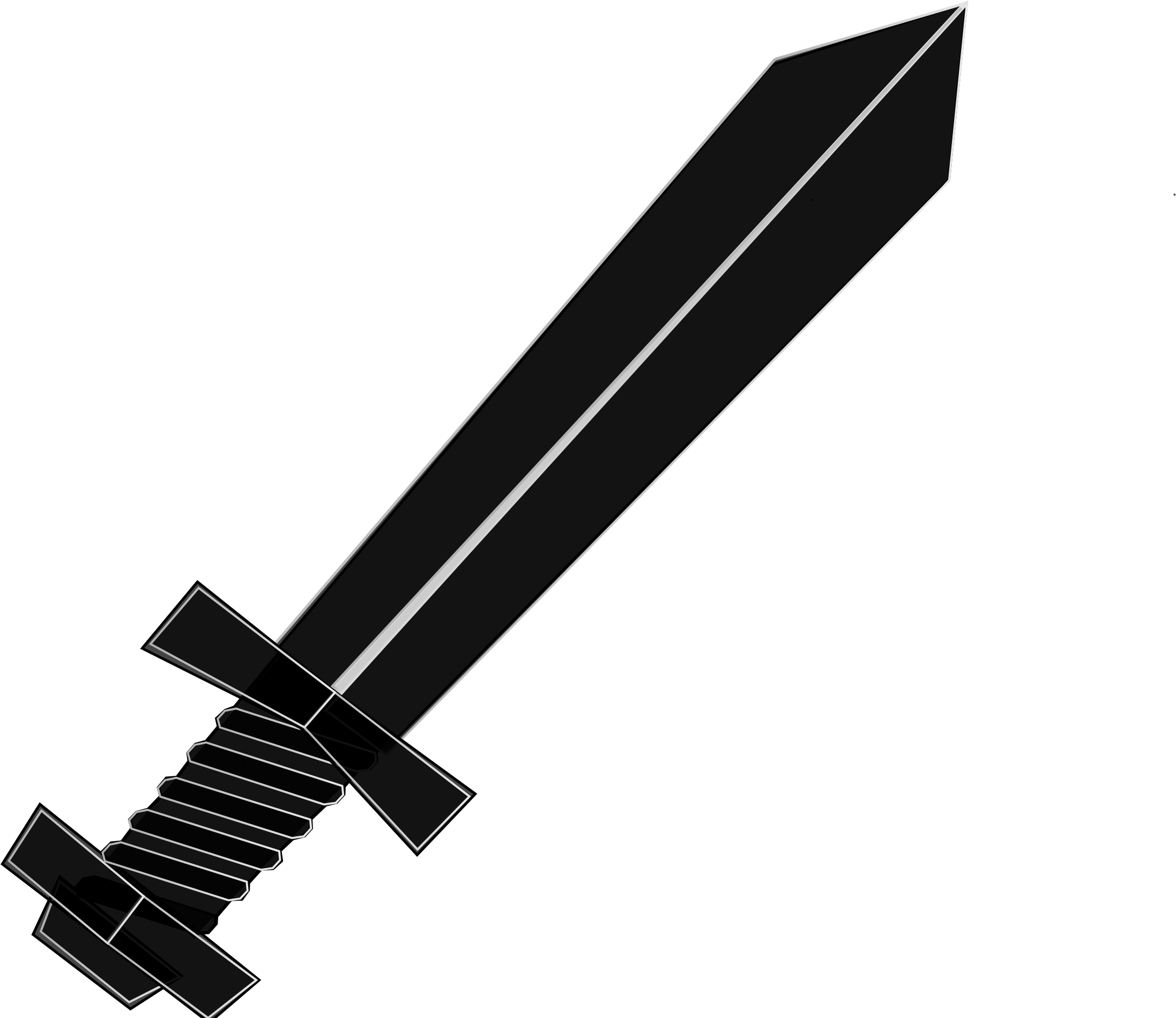Big Image - Sword Black And White (2400x1910)