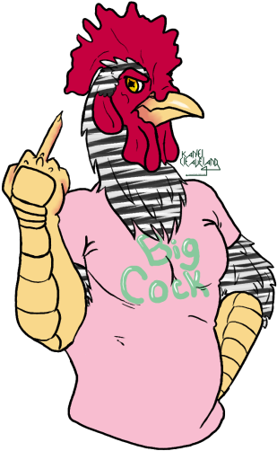 Anthro Chicken - Rooster (500x532)