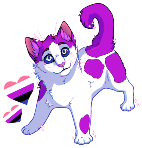Genderfluid Mosskit, For Pride Month - Cartoon (500x552)