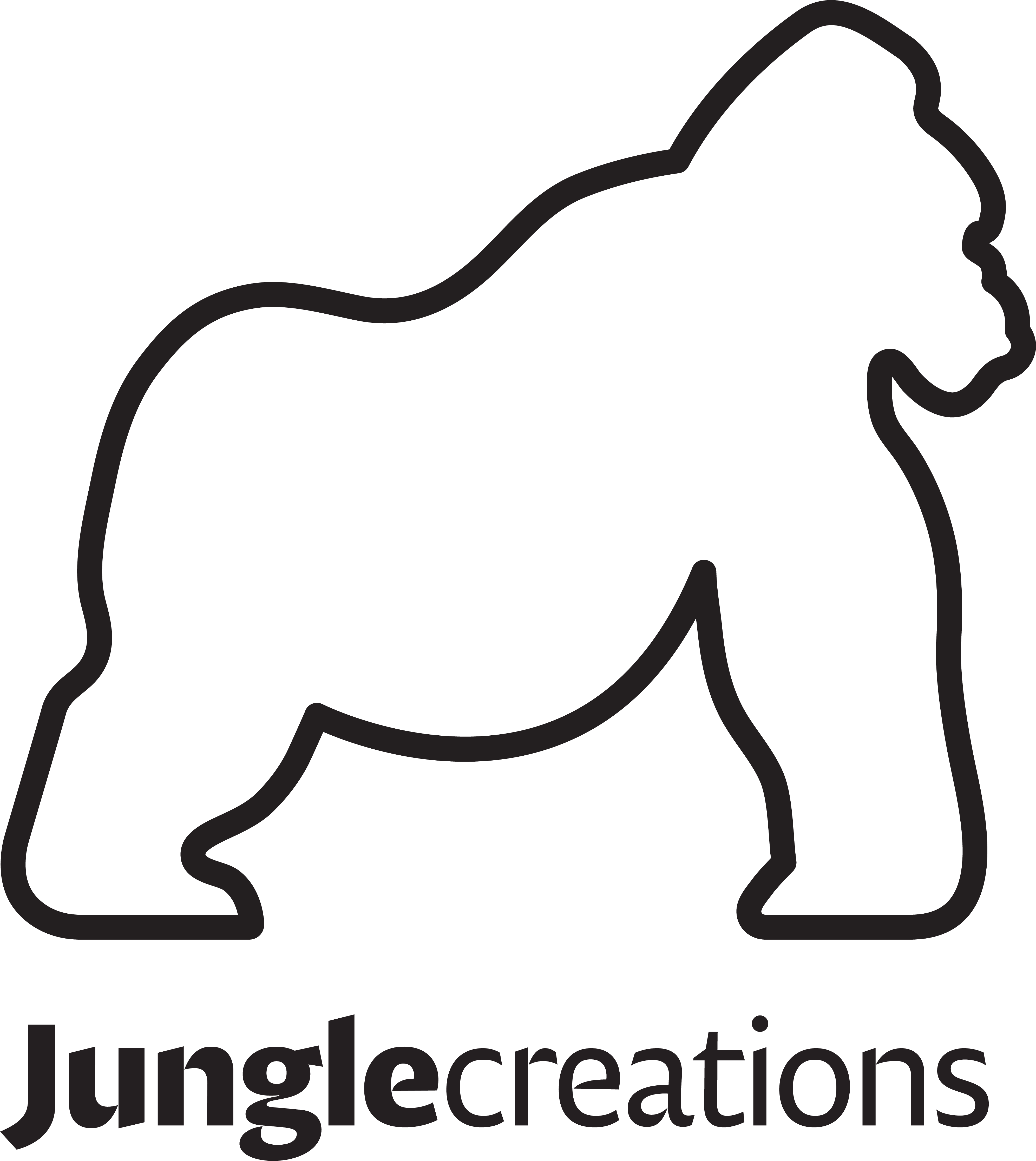 Jc Vertical Black - Jungle Creations Logo (3986x4468)