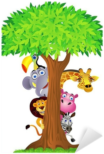 Arbol Con Animales Animados (400x400)