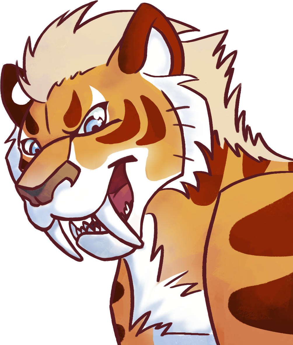Saber Tooth Lea - Illustration (1004x1182)