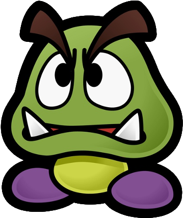 Hyper Goomba - Paper Mario Goomba (898x1068)