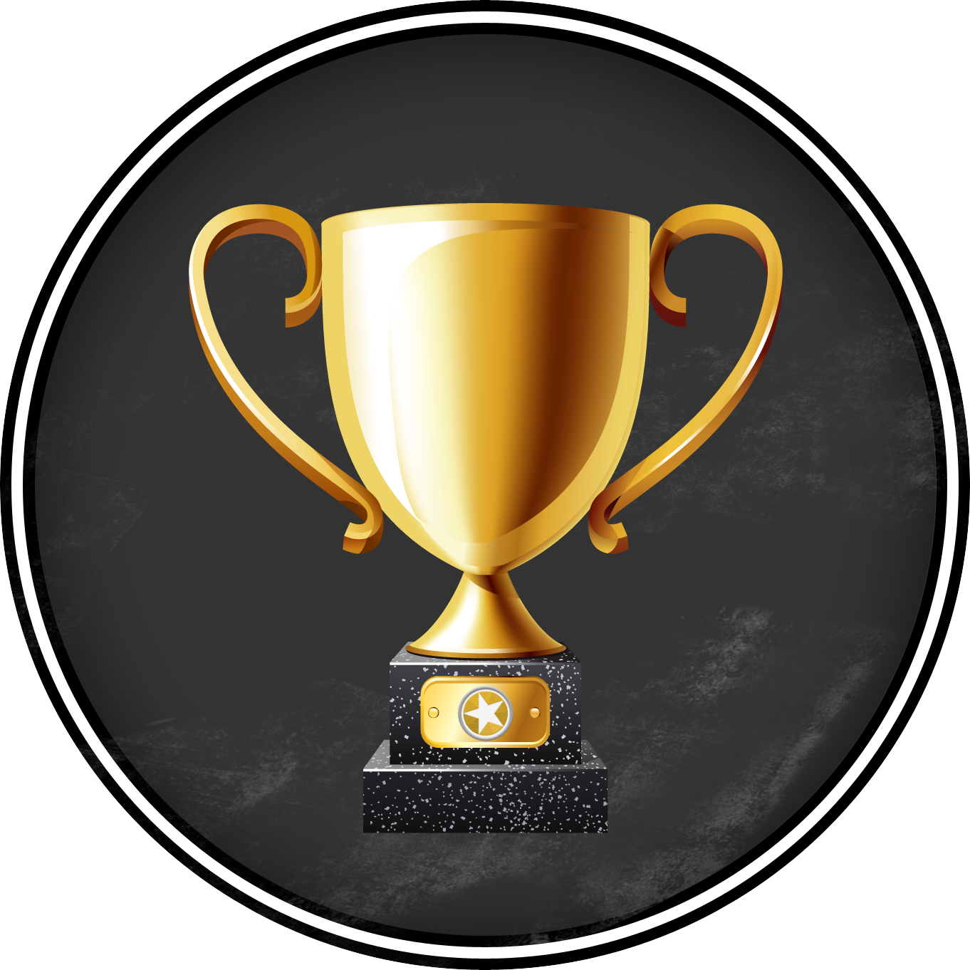 Schoppy S - Trophy On A Badge (1362x1362)