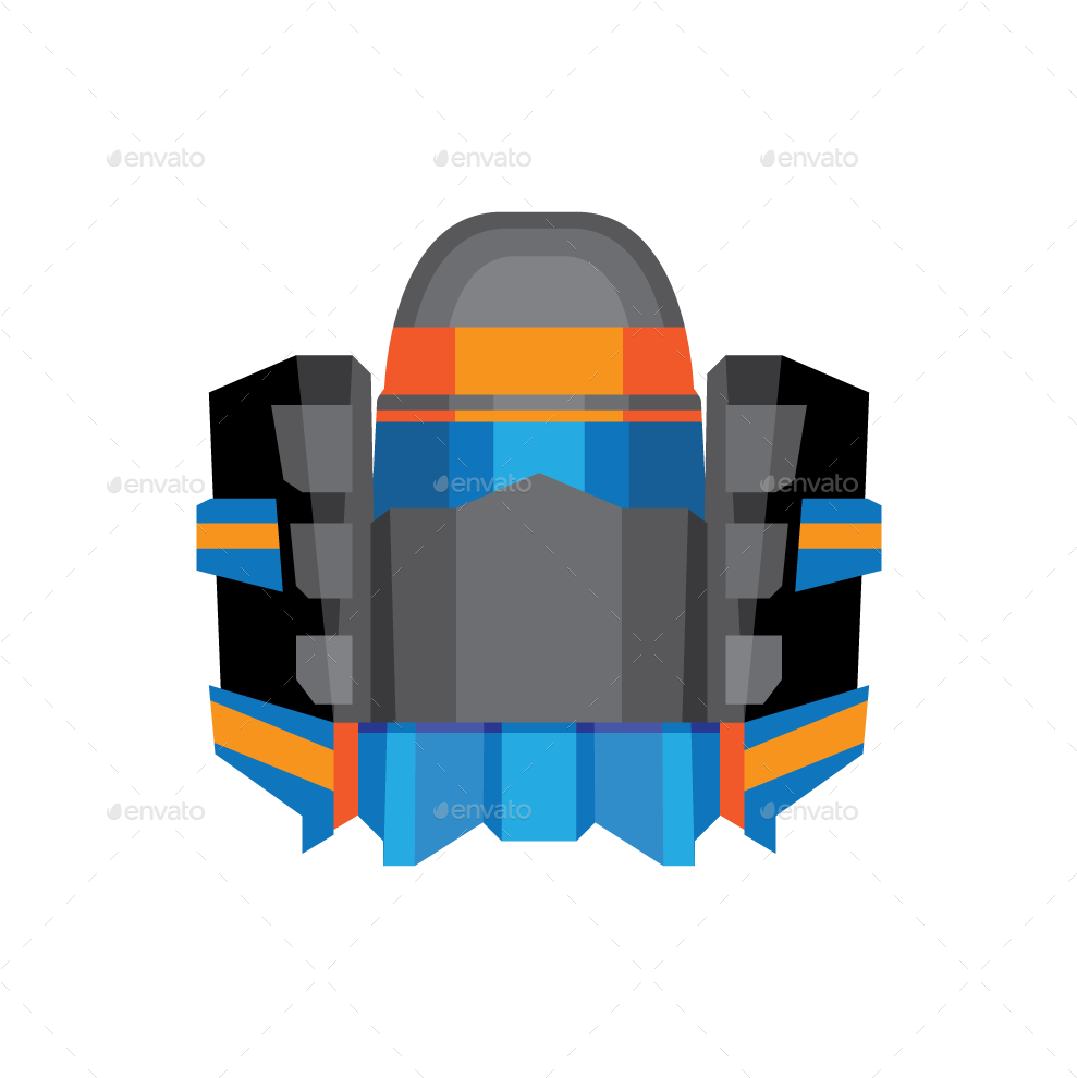 15 Flat Vector Spaceship Sprites - Illustration (1000x1000)