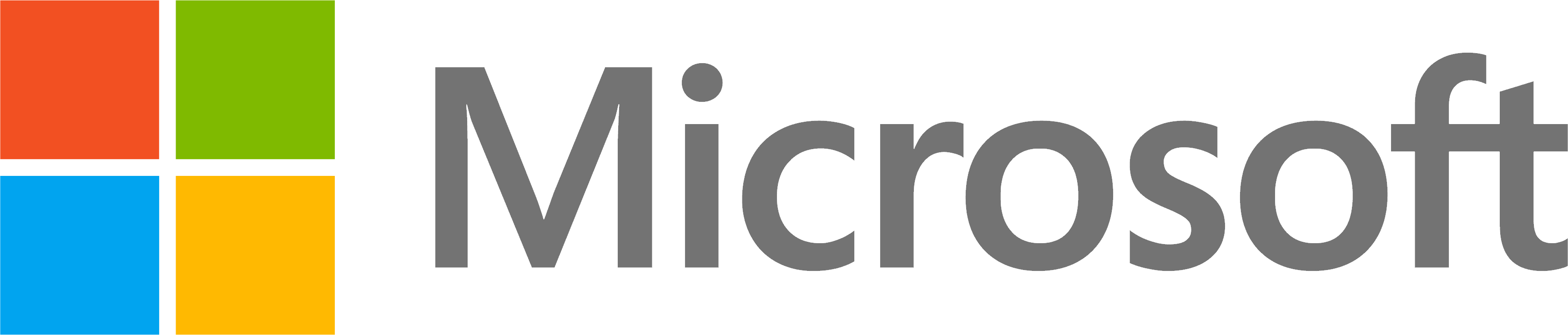 Visual Studio - Microsoft Logo Png (3447x737)