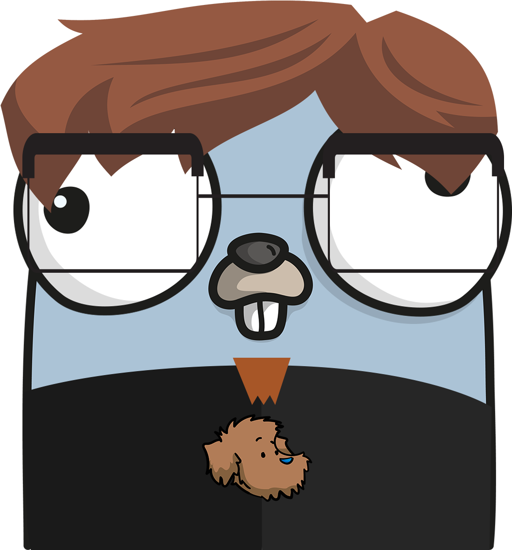 Blue Gopher - Cartoon (1300x1392)