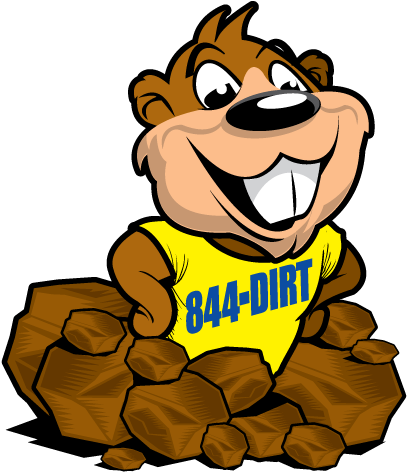 844-dirt Gopher Logo - Cartoon (500x500)
