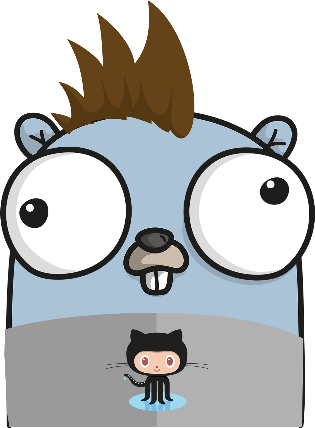 Gopher-hawk - Golang Avatar (1300x1392)