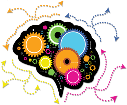 Brain With Gears - Web Design (407x378)