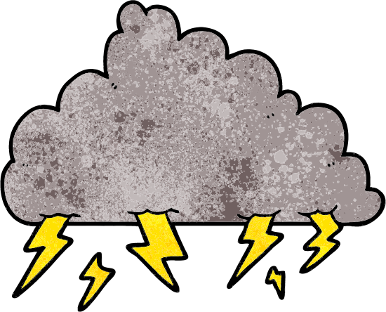 Cartoon Thundercloud Icon - Cartoon Storm (550x444)