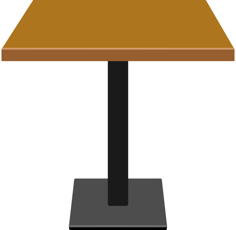 Table Clipart Brown Objects - Table Vector Png (800x780)