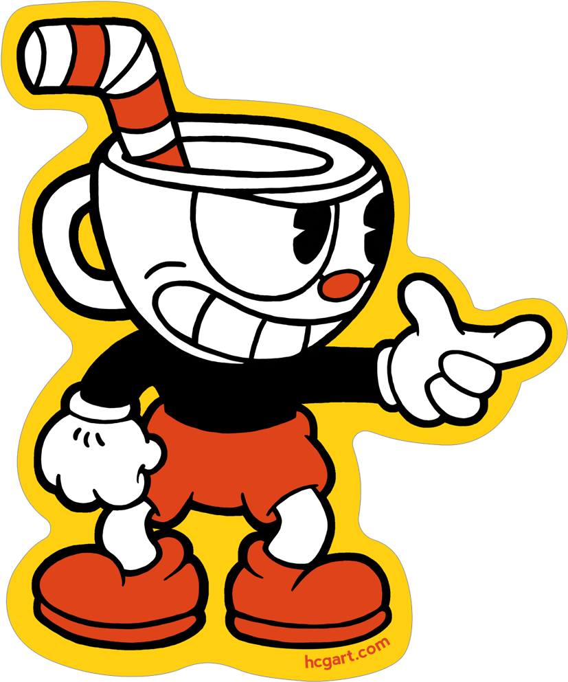 "cuphead" Sticker By Munch - Cuphead (1000x1000)